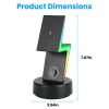 3 In 1 Magsafe Charger Wireless Charging Station Magnetic Charger Dock with 5 RGB Light Modes for IOS Phone 12-15 Airpods iWatches