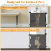 Baby Security Gate Retractable Door Extra Wide Child Safety Stairs Gate 61x34in for Doorway Hallway Indoor Outdoor