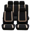 9Pcs Full Set Car Seat Covers For Auto Truck SUV Universal Front Rear Car Seats Headrest Protectors Split Bench Compatible