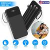 PD22.5W Fast Charger 20000mAh Fast Charging Power Bank Portable Charger with 4 Inbuilt Cables Digital Display Handle Fit For IOSPhone 15/14 Android An