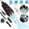 Car Handheld Vacuum Cleaner 120W Stronger Cyclonic Suction Wet Dry Auto Vacuum Cleaner w/Reusable High Efficiency Particle Air Filter Cleaning Brush V