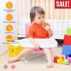 Travel Booster Seat Portable Baby Booster Chair w/ Detachable Tray Foldable Baby Chair Seat For Dining Camping Park Beach w/ Carry Bag