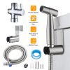 Handheld Bidet Sprayer Stainless Steel Bathroom Shower Toilet Bidet Sprayer Baby Cloth Diaper Sprayer Kit w/ Hose Brass Valve For Personal Hygiene Toi
