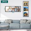 2 Packs 36.8x12.4in Picture Wall Frames Display Panoramic Photo Frame Gallery Poster Frames with Clear Plexiglass MDF Backboard for Family Photos Wedd