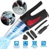 Car Handheld Vacuum Cleaner 120W Stronger Cyclonic Suction Wet Dry Auto Vacuum Cleaner w/Reusable High Efficiency Particle Air Filter Cleaning Brush V
