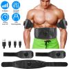 Muscle Stimulator Abdominal Toning Belt ABS Training Fitness Equipment Waist Trimmer Belt Muscle Toner with 6 Modes 18 Intensity Levels for Men Woman