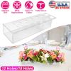 Clear Acrylic Flower Vase Rectangular Floral Centerpiece for Table Decoration Modern Flower Holder for Mother’s Day Valentine’s Day Wedding Party 12 H