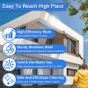 7.54FT Pressure Washer Extension Wand With 1/4" Quick Connect 4000 PSI Pressure 3 Curved Wands 6 Spray Nozzles For Deck Roof Yard Window Wall Fence Cl