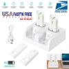 Charging Dock Station For 2 Nintendo Wii Remotes 4 Rechargeable Battery Packs w/ LED Indicator