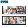 2 Packs 36.8x12.4in Picture Wall Frames Display Panoramic Photo Frame Gallery Poster Frames with Clear Plexiglass MDF Backboard for Family Photos Wedd