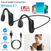 V5.1 Wireless Bone Conduction Headphone Open Ear Sports Wireless Headset w/ Mic IPX5 Sweatproof