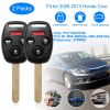 2Pcs Fit For Honda Civic 2006-2013 Remote Keyless Entry Shell Button Car Key 
Fob Uncut Key Cover Case N5F-S0084A N5F-A05TAA