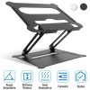 Laptop Stand Aluminum Angle Adjustable Ergonomic Computer Holder Riser Heat Vent Notebook Elevator For 10in-17in MacBook Pro 13 / 15