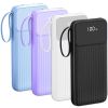 PD22.5W Fast Charger 20000mAh Fast Charging Power Bank Portable Charger with 4 Inbuilt Cables Digital Display Handle Fit For IOSPhone 15/14 Android An
