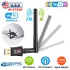 USB WiFi Adapter AC600Mbps 5G/2.4G Dual Band 802.11ac Wireless Network Adapter w/ 2dBi External Antennas For PC Desktop Laptop
