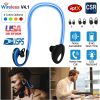 Wireless Sports Headsets Wireless V4.1 Neckband Earphones HD Stereo Sweat-proof Headphones Earbuds w/ LED Light Mic 8Hrs Work Running
