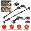 2-in-1 Cordless Pole Saw & Mini Chainsaw Electric Mini Chainsaw Length Adjustable Cordless Chain Saw with 2Pcs 1500mAh Batteries 4in/6in Chains for Tr