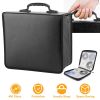 400 Discs CD Case CD DVD Storage Binder Sleeves Bag Portable Media Disk Wallet Album W/ Carrying Handle