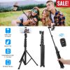 Selfie Sticker Tripod Wireless Desktop Phone Tripod Stand Holder Telescopic Selfie Stick with Remote Shutter 60in Extendable Fit for 6.1-6.8” iPhone 1