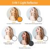 42.5In 5 In 1 Photography Round Light Reflector Collapsible Multi Disc Light Diffuser w/ Storage Bag Translucent Silver Gold White Black 5 Colors Refl
