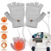 USB Wool Heated Gloves Mitten Half Fingerless Glove Electric Heated Gloves for Laptop PC