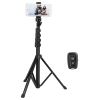 Selfie Sticker Tripod Wireless Desktop Phone Tripod Stand Holder Telescopic Selfie Stick with Remote Shutter 60in Extendable Fit for 6.1-6.8” iPhone 1