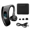 Unilateral Wireless V5.2 Earpiece with Charging Case Rechargeable Wireless in-Ear Headset with Hook for Car Driving Phone Call Office