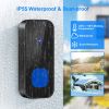 Wireless Doorbells Rings IP55 Waterproof 984ft Cordless Doorbell Chimes 55 Chimes W/1  Plug Receiver for Office Apartment House