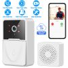 Smart Wireless Wi-Fi Video Doorbell Security Phone Door Bell Intercom Camera Door Bell Chime Two Way Audio Night Vision
