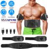 Muscle Stimulator Abdominal Toning Belt ABS Training Fitness Equipment Waist Trimmer Belt Muscle Toner with 6 Modes 18 Intensity Levels for Men Woman