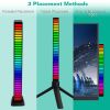 32LED RGB Sound Control Light Bar Music Sync Pickup Rhythm Lamp APP Control Voice Activated Atmosphere Light Bar for Car Gaming Room