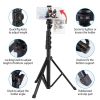 Selfie Sticker Tripod Wireless Desktop Phone Tripod Stand Holder Telescopic Selfie Stick with Remote Shutter 60in Extendable Fit for 6.1-6.8” iPhone 1