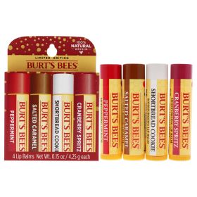 Burt's Bees Lip Balm Festive Fix 4-Pack - 2022 by Burt's Bees for Unisex - 1 Pack Lip Balm