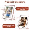 2Pcs Standing Rose Gold Metal Picture Frames 5x7IN 8x10IN Vertical Tabletop Floating Photo Frame Double-Glazed Glass Pressed Flower Frame for Home Dec