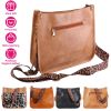 Women Fashion Leather Crossbody Bag Shoulder Bag Casual Handbag with Flexible Wearing Styles Adjustable Guitar Strap
