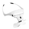 Headband Magnifier LED Illuminated Head Magnifying Glasses Bracket Hands Free Loup with 5 Detachable Lenses