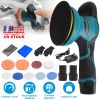 Cordless Car Buffer Polisher with 2Pcs 1500mAh Rechargeable Batteries 8 Speed Levels Wireless Polishing Waxer Machine Kit for Car Detailing