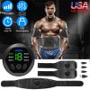 Muscle Stimulator Abdominal Toning Belt ABS Training Fitness Equipment Waist Trimmer Belt Muscle Toner with 6 Modes 18 Intensity Levels for Men Woman