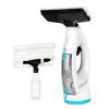 4 In 1 Cordless Window Vacuum Cleaner Rechargeable Glass Tile Mirror Cleaning Tool with Dual Water Tanks Multifunctional Spray Bottle