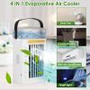 4 In 1 Portable Air Conditioner Fan Evaporative Air Cooler Water Mist Cooling Fan for Desktop 3 Speeds Nightlight