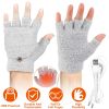 USB Wool Heated Gloves Mitten Half Fingerless Glove Electric Heated Gloves for Laptop PC