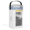 4 In 1 Portable Air Conditioner Fan Evaporative Air Cooler Water Mist Cooling Fan for Desktop 3 Speeds Nightlight