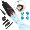 Car Handheld Vacuum Cleaner 120W Stronger Cyclonic Suction Wet Dry Auto Vacuum Cleaner w/Reusable High Efficiency Particle Air Filter Cleaning Brush V