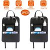 2Pcs Car Backseat Organizer Multi-pocket Car Storage Bag with 7 Pockets For Toys Snacks Drinks Pill Boxes Books Tablets Maps Magazines Water Bottle Ti