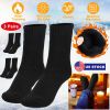 3 Pairs Men Warm Wool Socks Soft Cozy Winter Thermal Socks For Men Thick Heat-Trapping Moisture Wicking Socks Indoor Outdoor