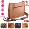 Women Fashion Leather Crossbody Bag Shoulder Bag Casual Handbag with Flexible Wearing Styles Adjustable Guitar Strap