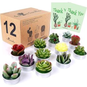 12Pc Cactus Candles Succulent Candles, Wedding Party Favors for Guests, Bridal Shower Candles Favors