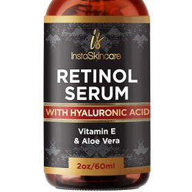 Retinol Serum for Face with Hyaluronic Acid Vitamin E and A, Aloe Vera Anti-Aging Serum Pore Tightener