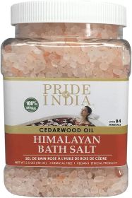 Himalayan Pink Bath Salt- Cedarwood 40 oz (2.5Lb) Jar
